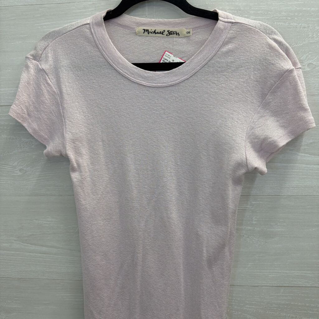 Michael Stars Pink Short Sleeve Top One Size