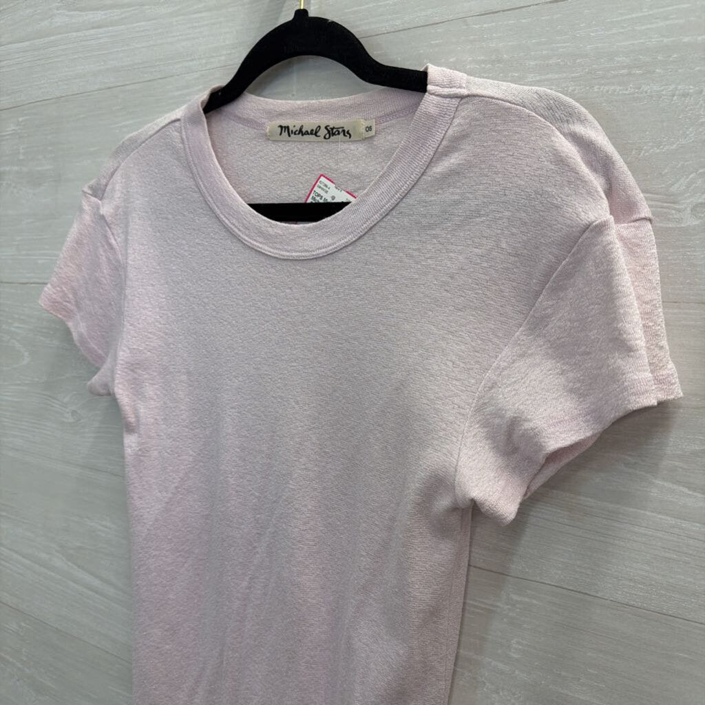 Michael Stars Pink Short Sleeve Top One Size