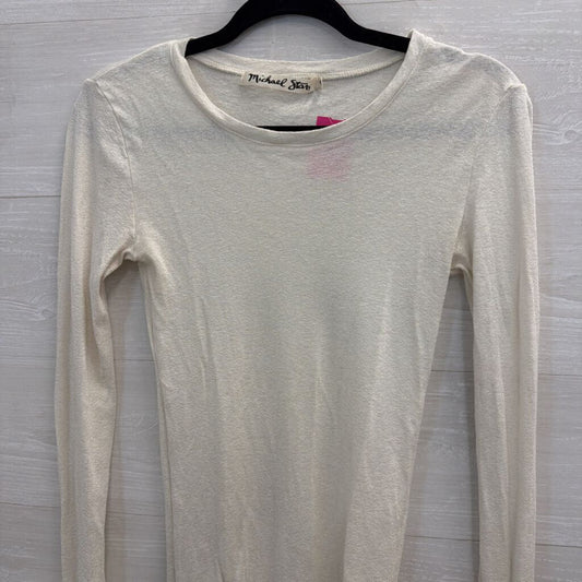 Michael Stars White Long Sleeve Top One Size