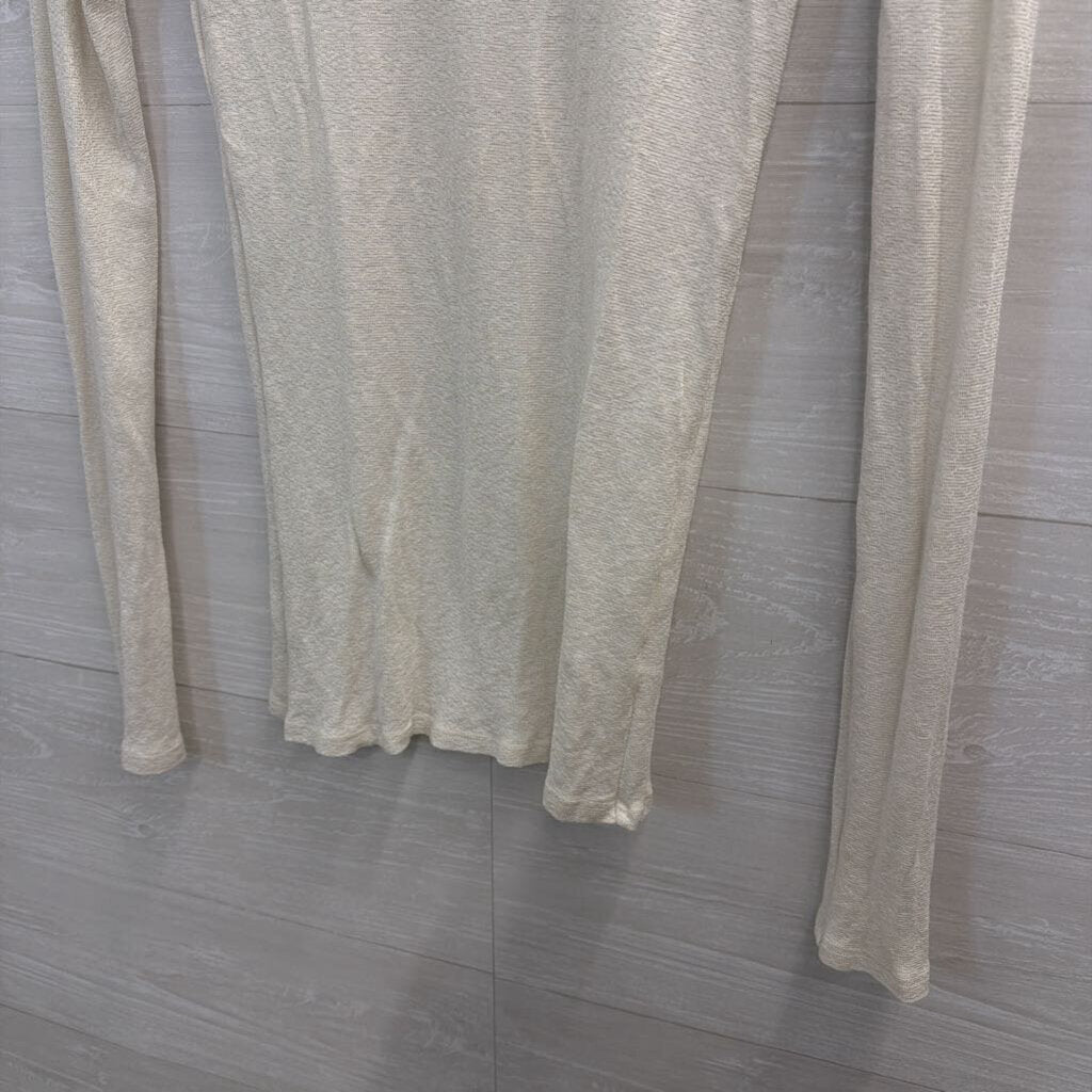 Michael Stars White Long Sleeve Top One Size