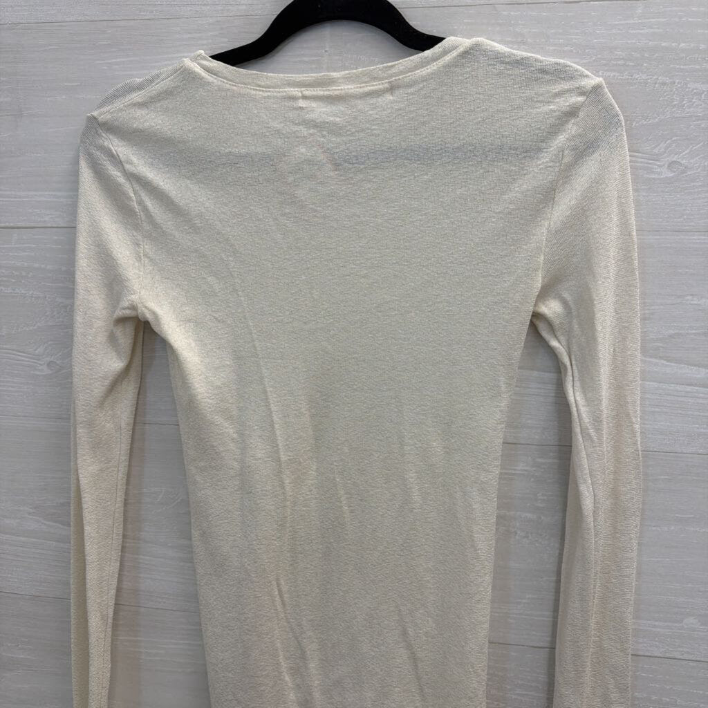 Michael Stars White Long Sleeve Top One Size