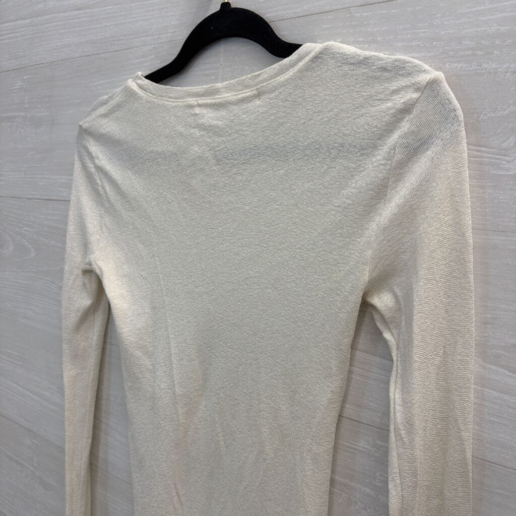 Michael Stars White Long Sleeve Top One Size