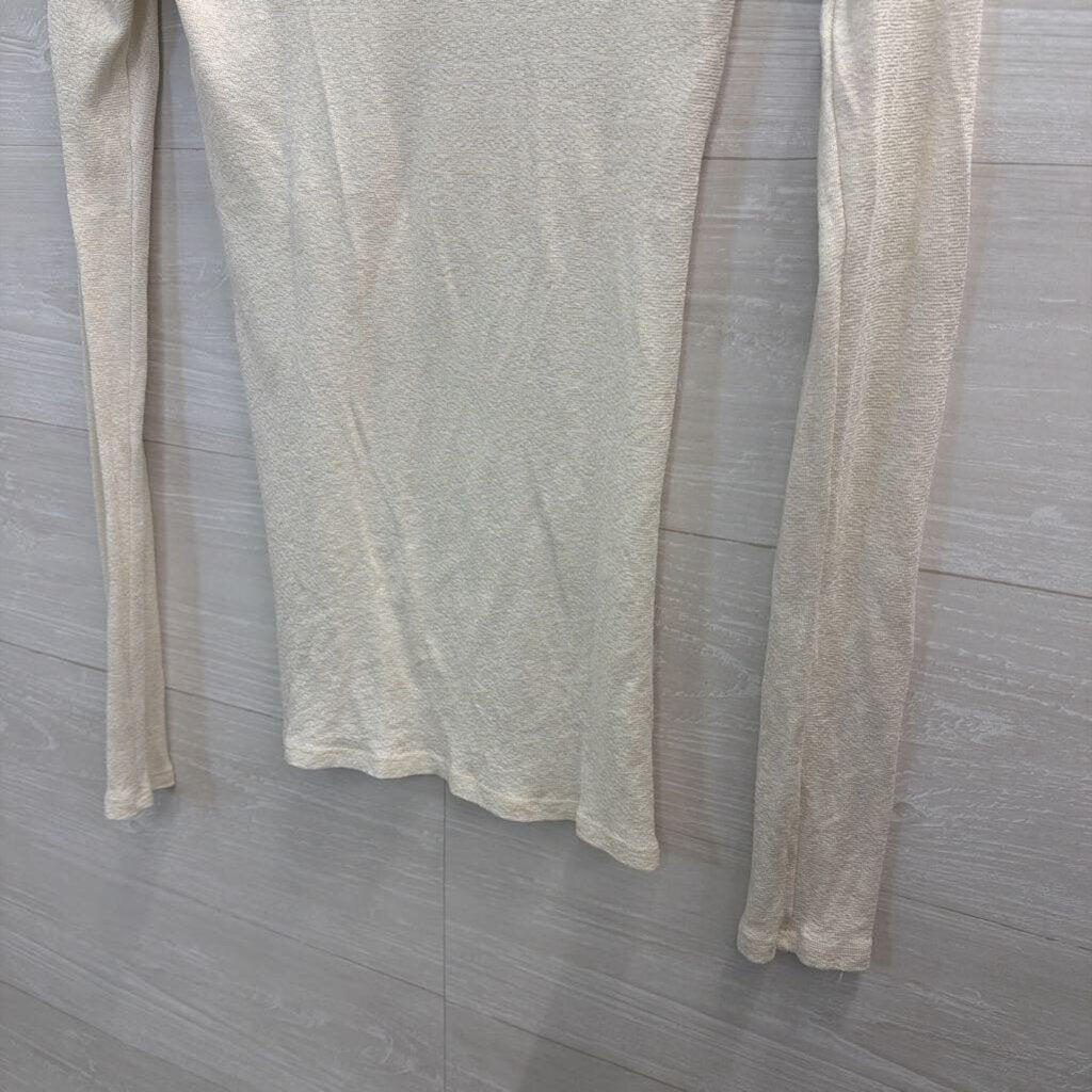 Michael Stars White Long Sleeve Top One Size