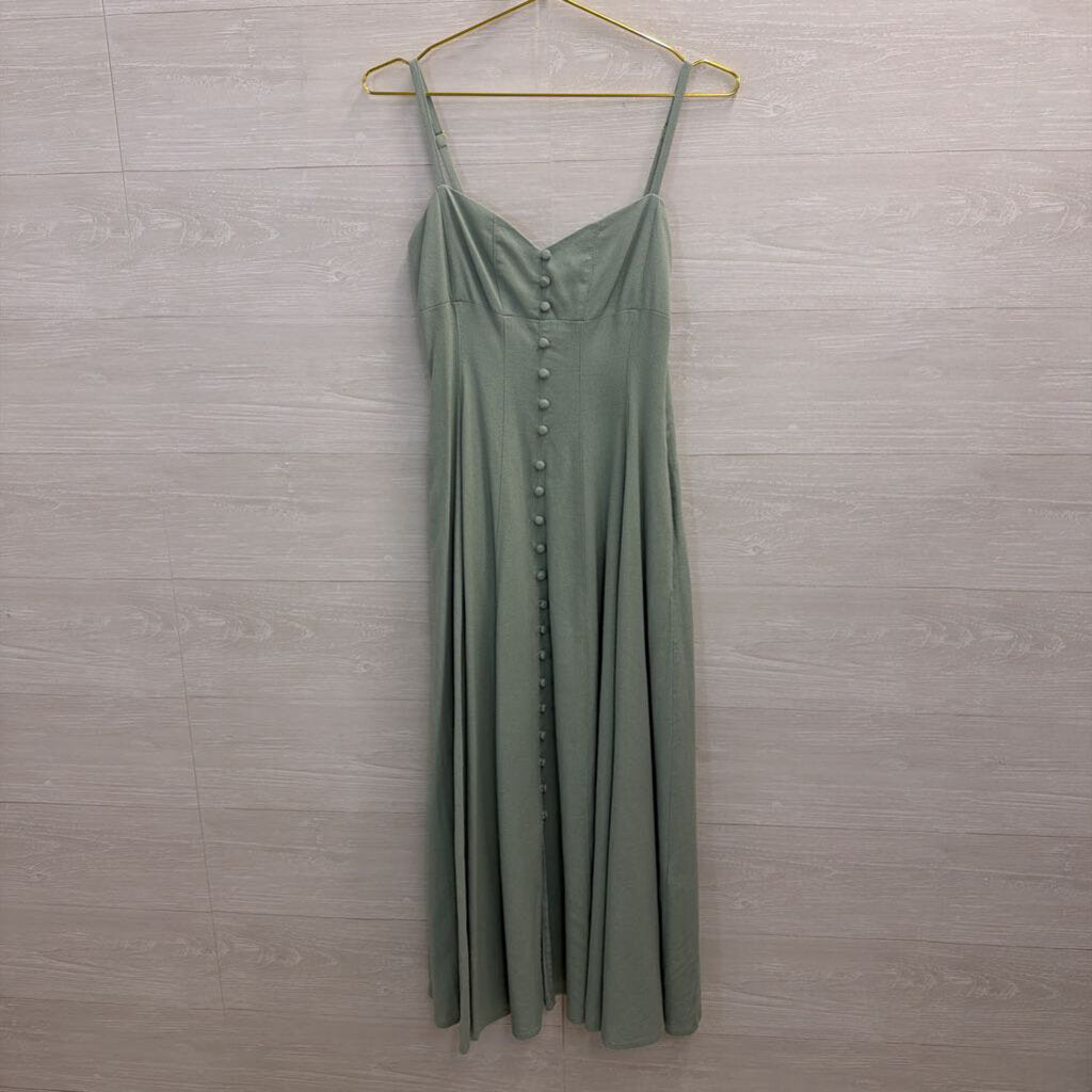 Taylor Green Button Front Midi Dress 2