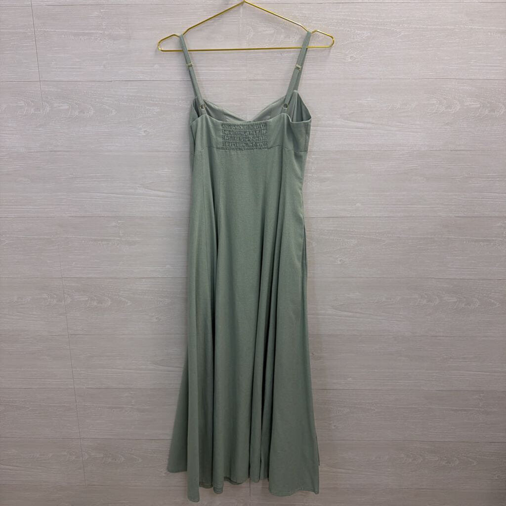 Taylor Green Button Front Midi Dress 2