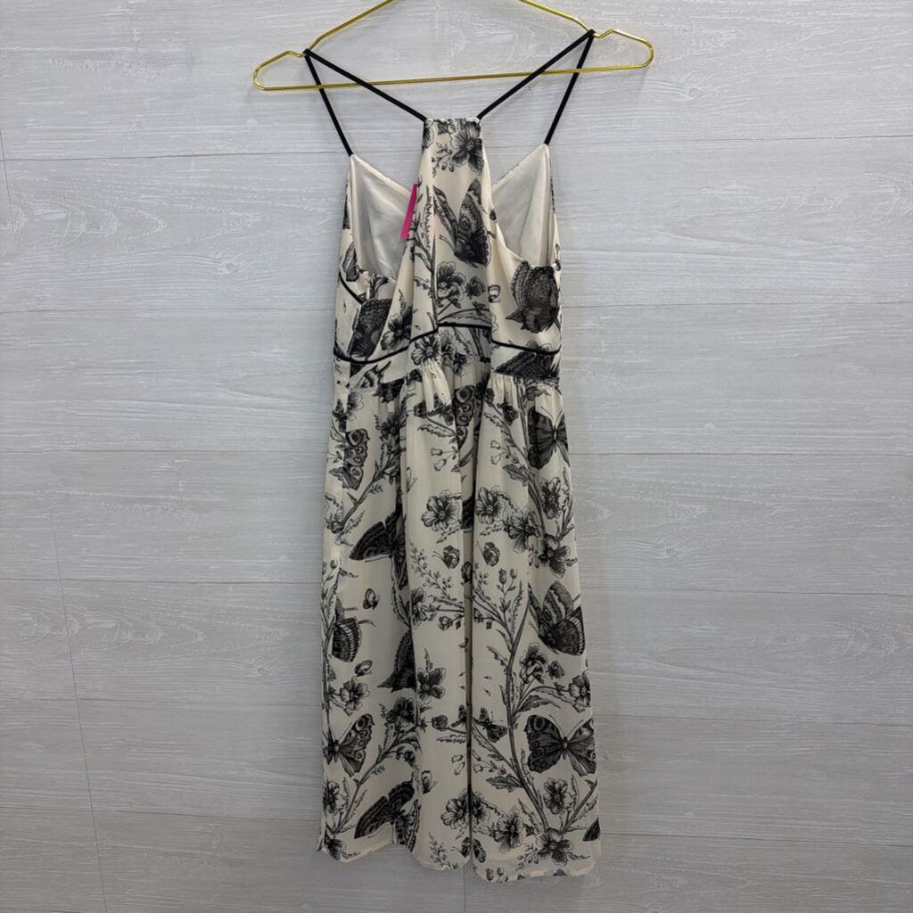 Loft Cream/ Black Print Dress 2