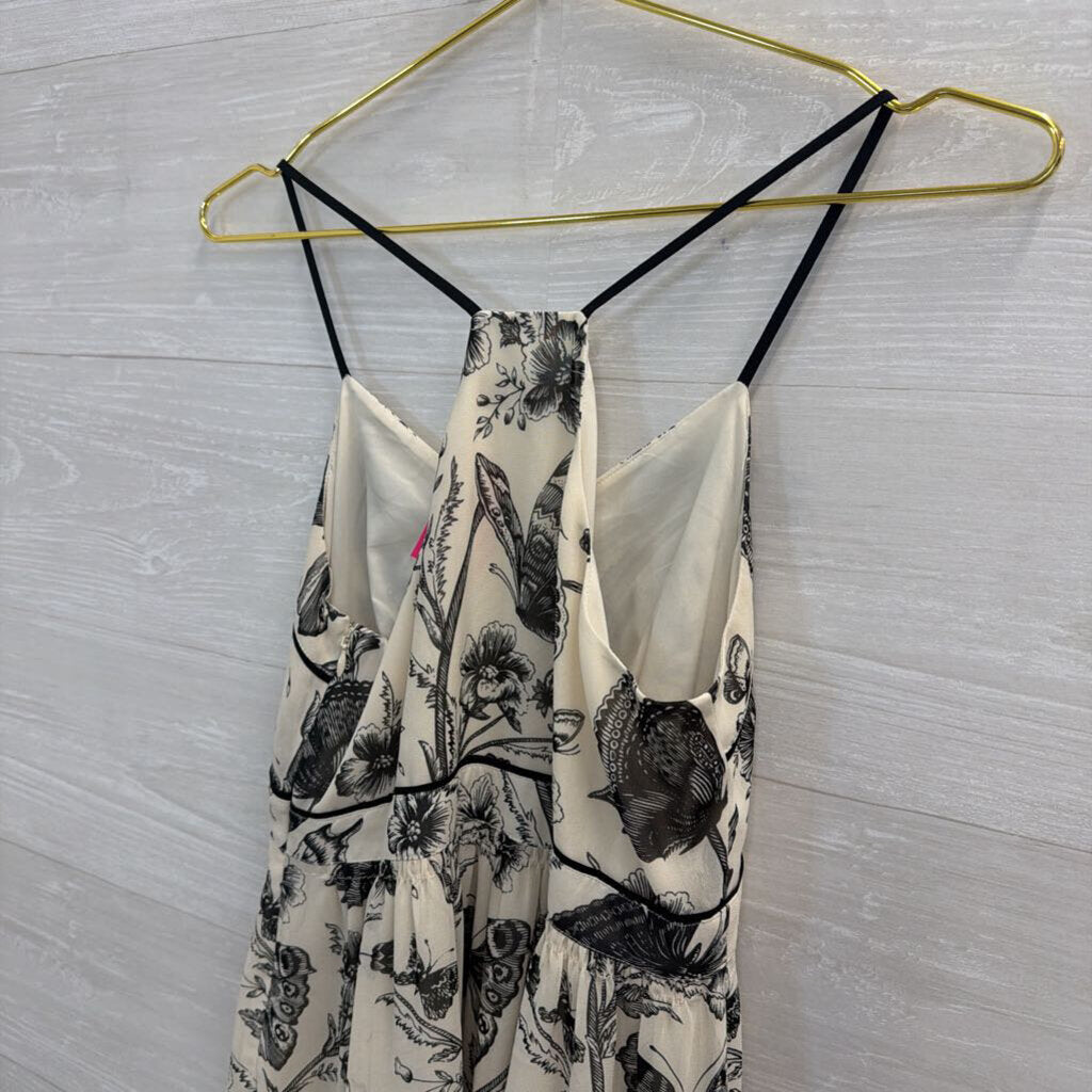 Loft Cream/ Black Print Dress 2