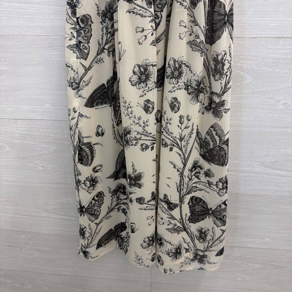 Loft Cream/ Black Print Dress 2