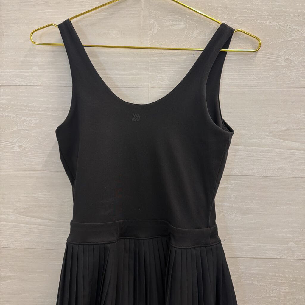 Black Pleated Skirt Athletic Dress Small