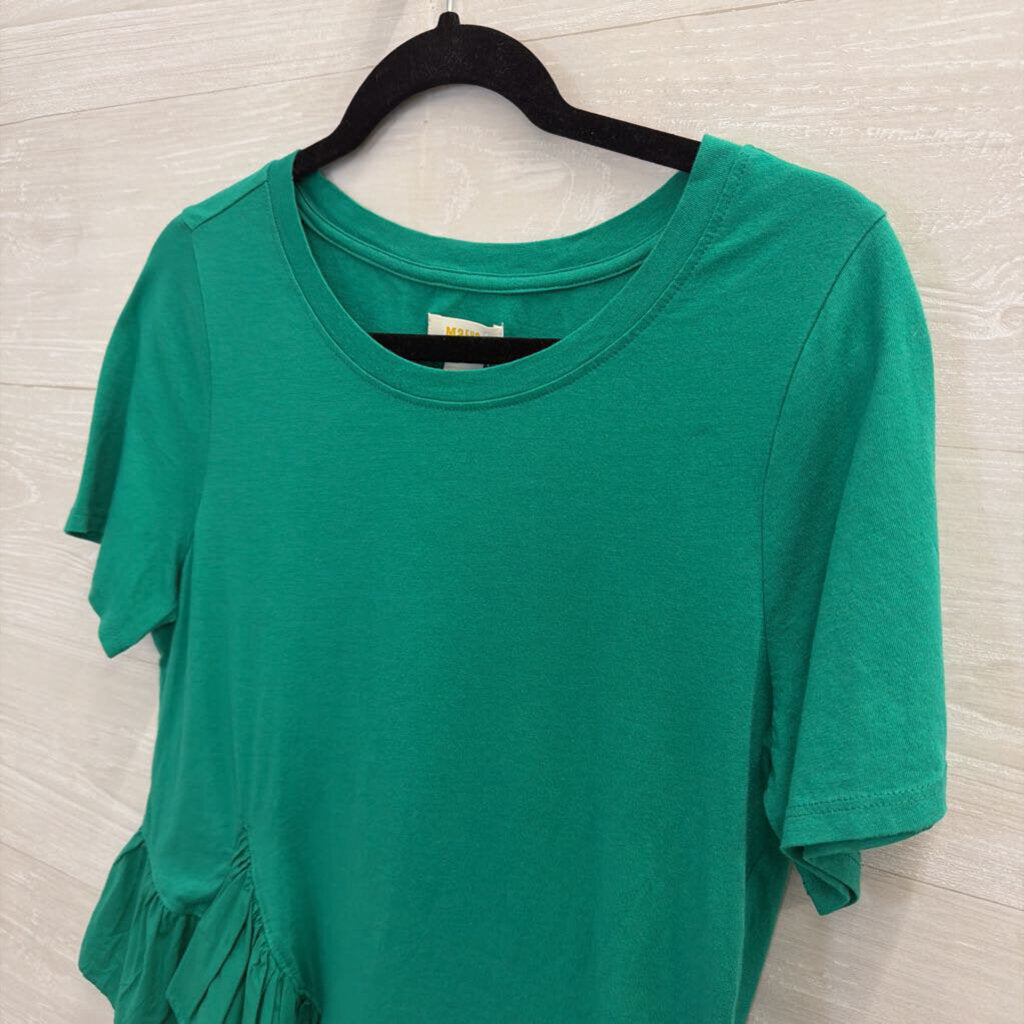 Maeve Green Short Sleeve Top Medium