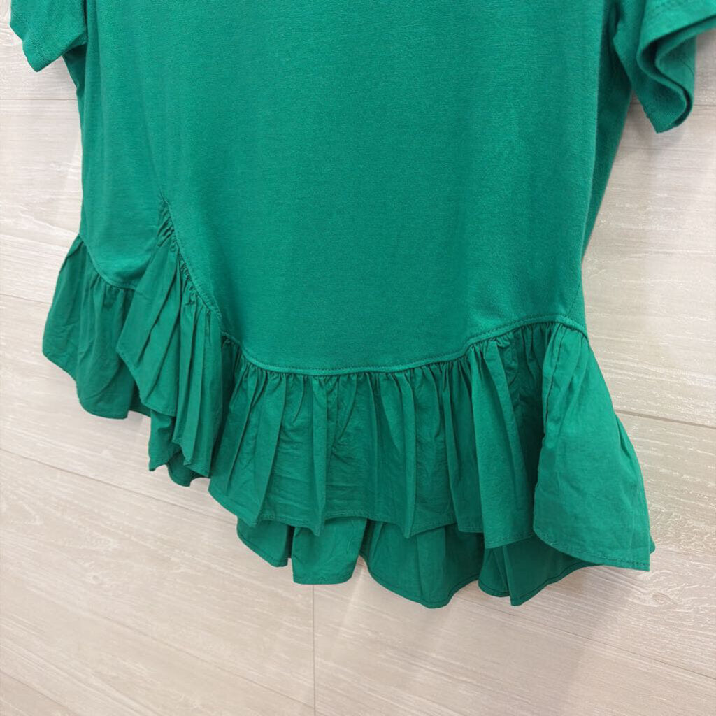 Maeve Green Short Sleeve Top Medium