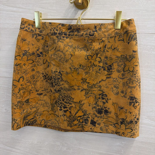 Express Brown / Black Print Mini Skirt 4