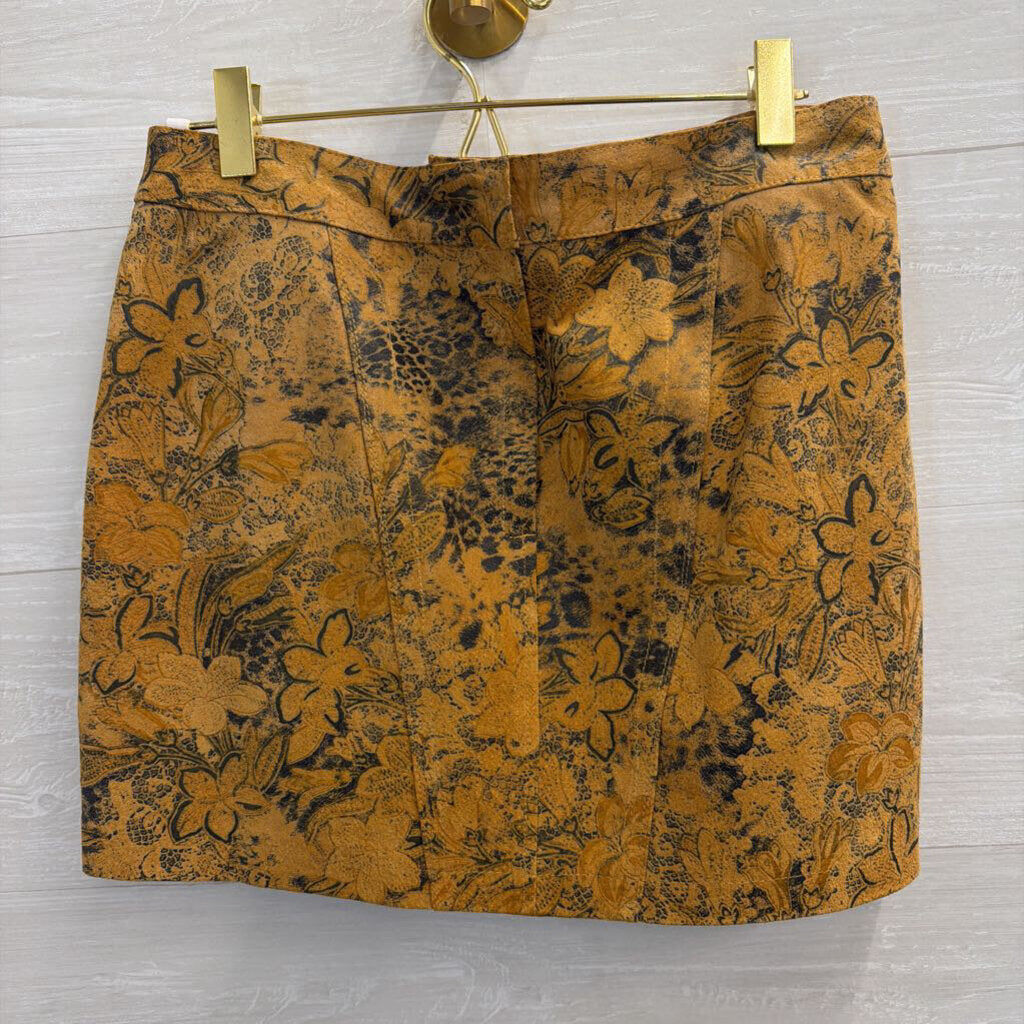 Express Brown / Black Print Mini Skirt 4