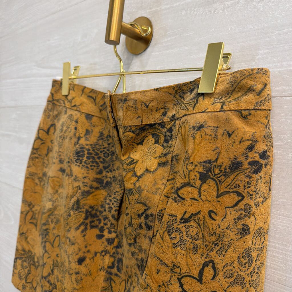 Express Brown / Black Print Mini Skirt 4