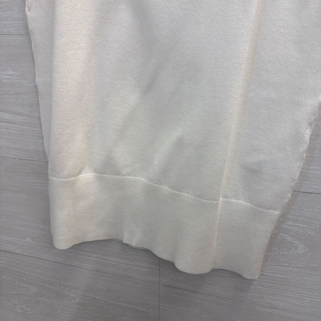 Ann Taylor White Knit Sleeveless Top Small