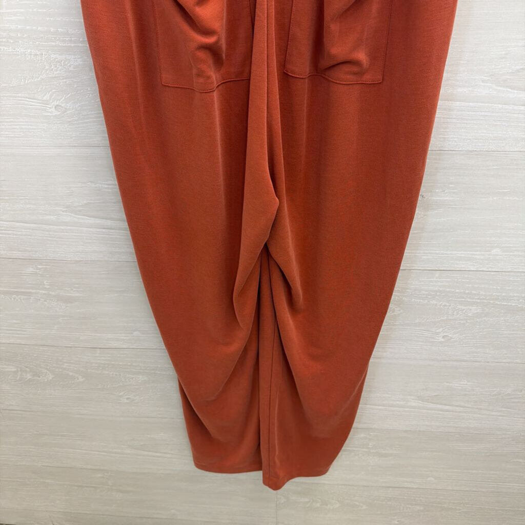 Lou and Grey Orange Soft Short Sleeve Jumpsuit Medium