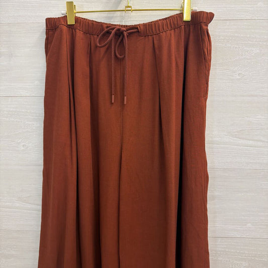 Calia Brown Wide Leg Pull On Pants Medium