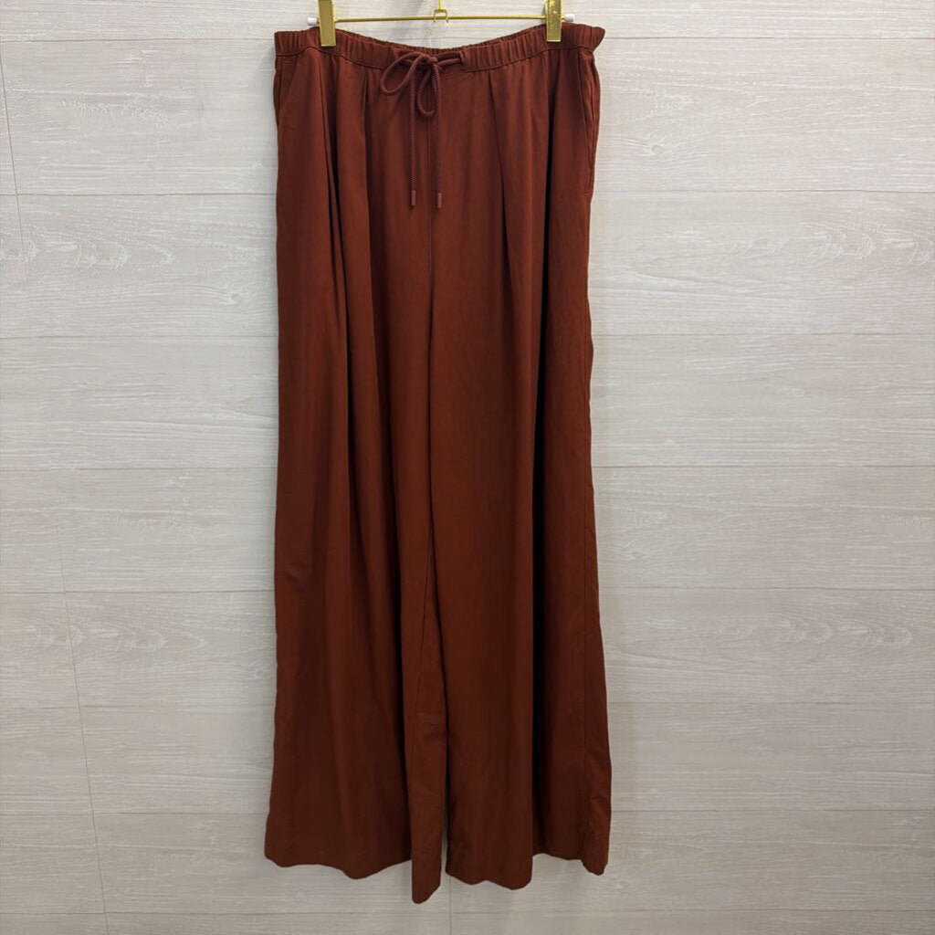 Calia Brown Wide Leg Pull On Pants Medium