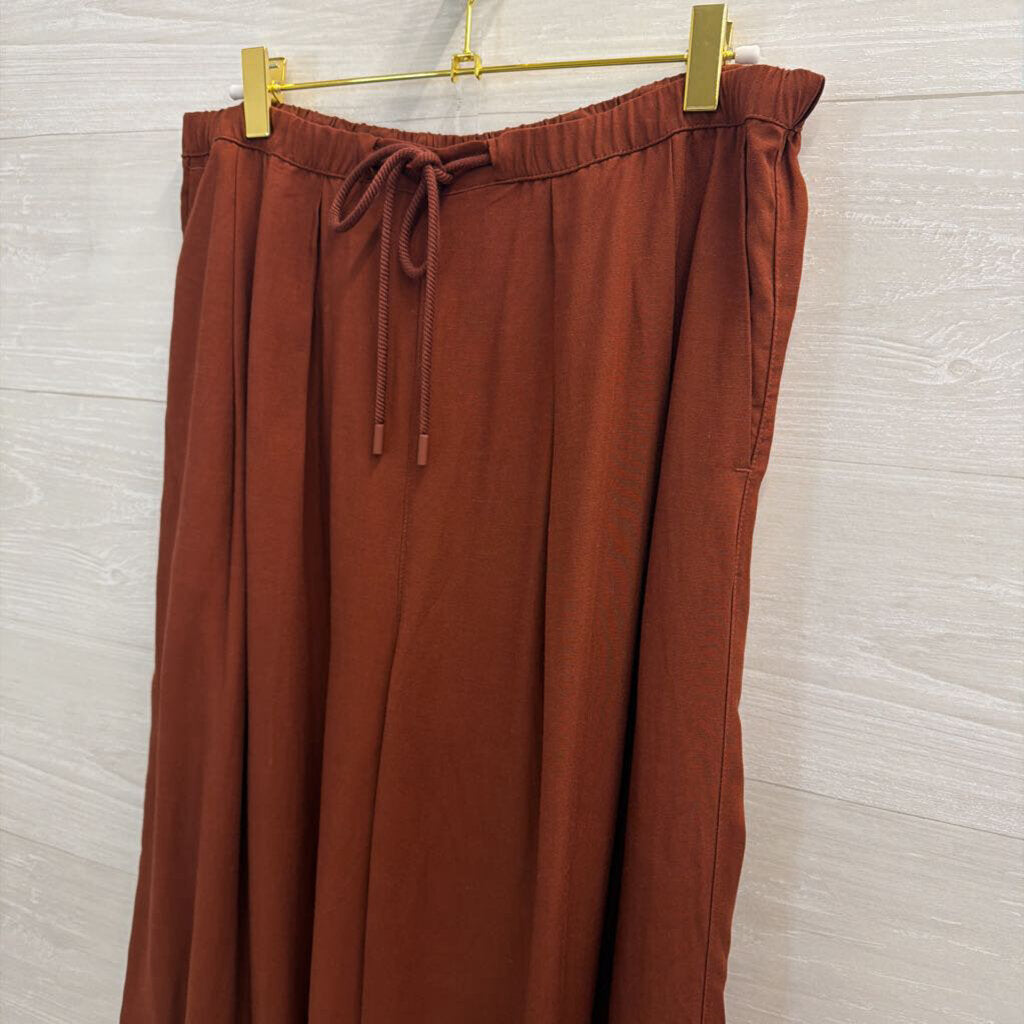 Calia Brown Wide Leg Pull On Pants Medium