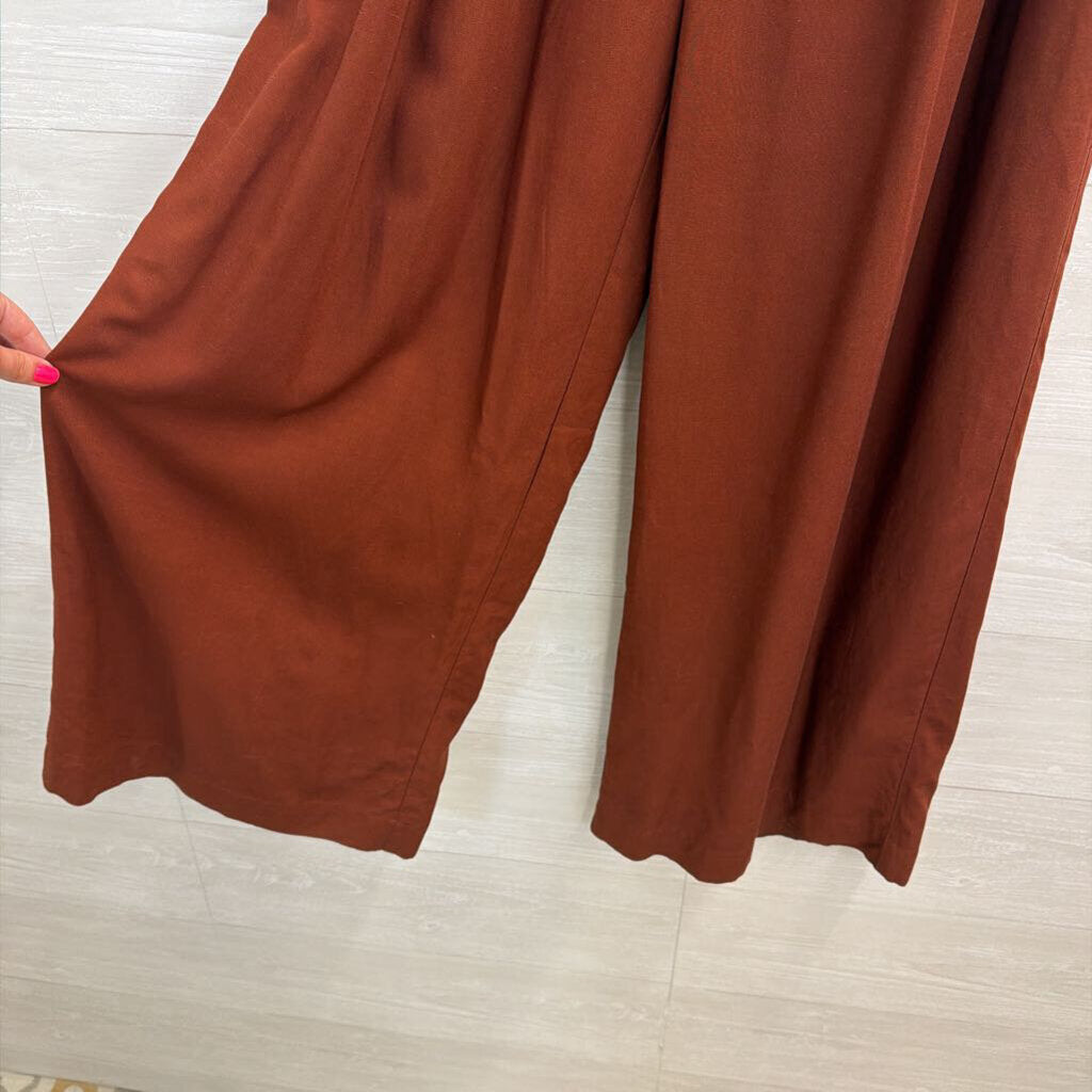 Calia Brown Wide Leg Pull On Pants Medium