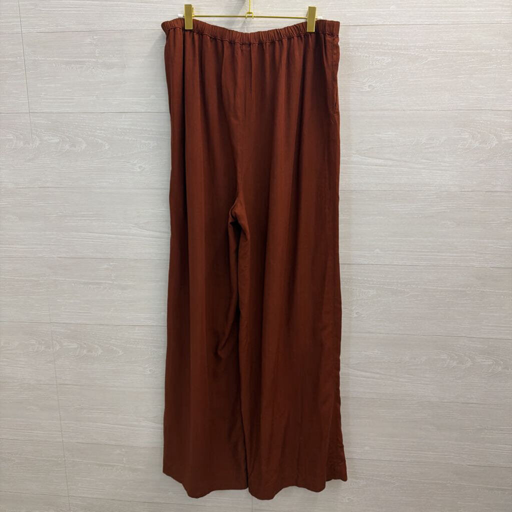 Calia Brown Wide Leg Pull On Pants Medium