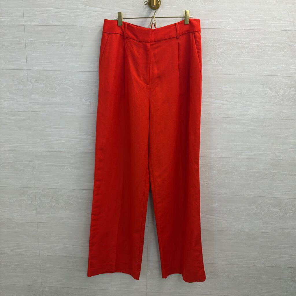 Loft Red Wide Leg Peyton Trouser Pants 6