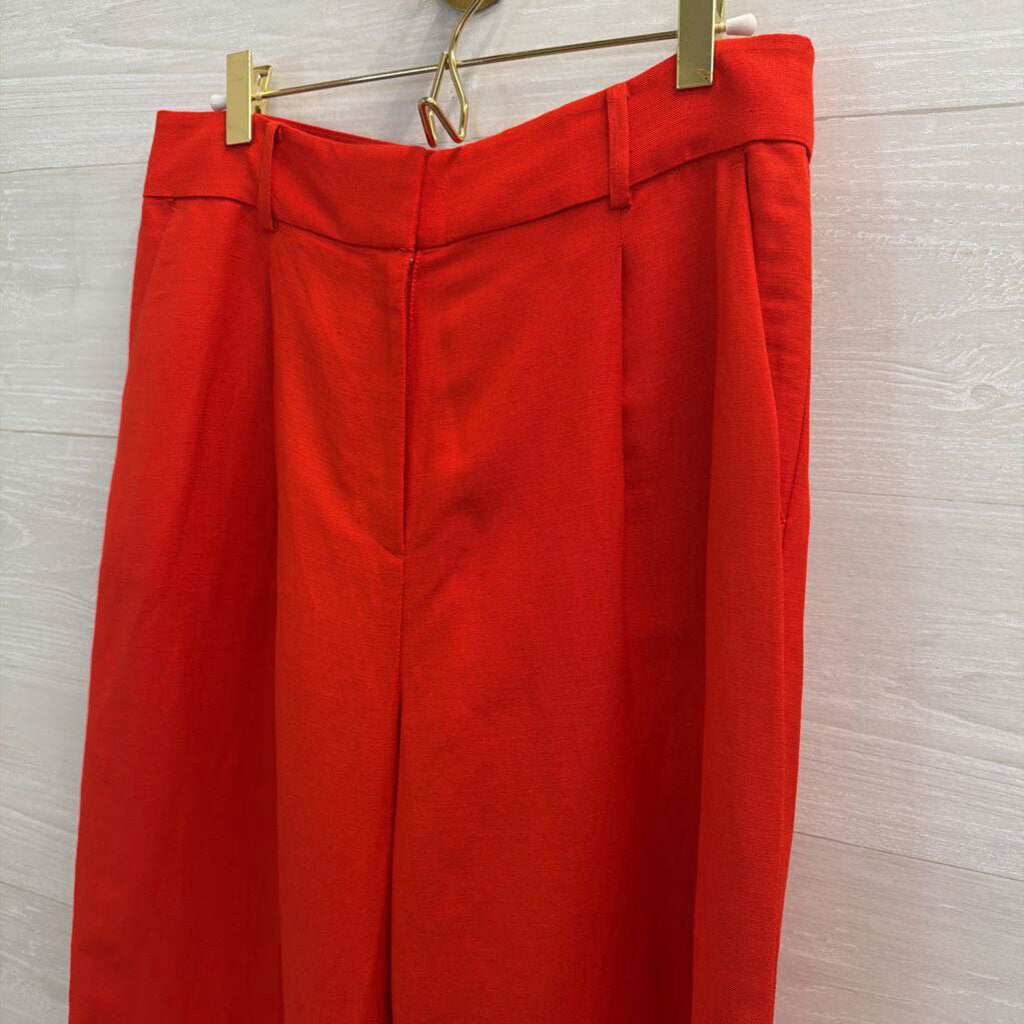 Loft Red Wide Leg Peyton Trouser Pants 6