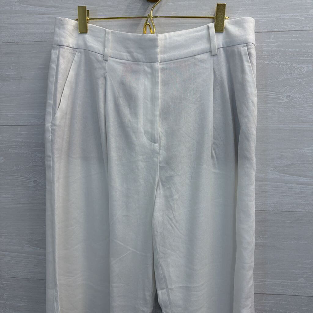 Loft White Wide Leg Peyton Trouser Pants 6