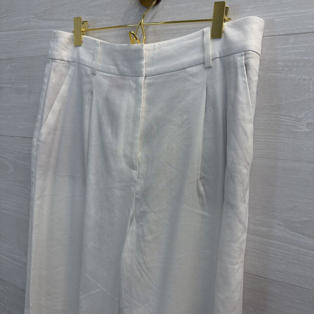 Loft White Wide Leg Peyton Trouser Pants 6