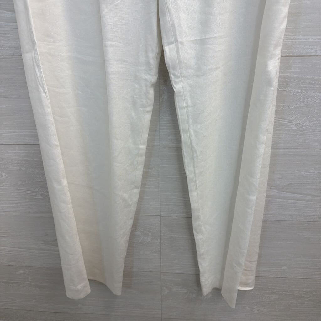 Loft White Wide Leg Peyton Trouser Pants 6