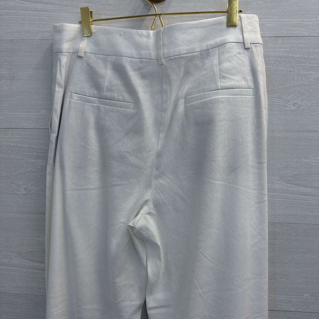 Loft White Wide Leg Peyton Trouser Pants 6