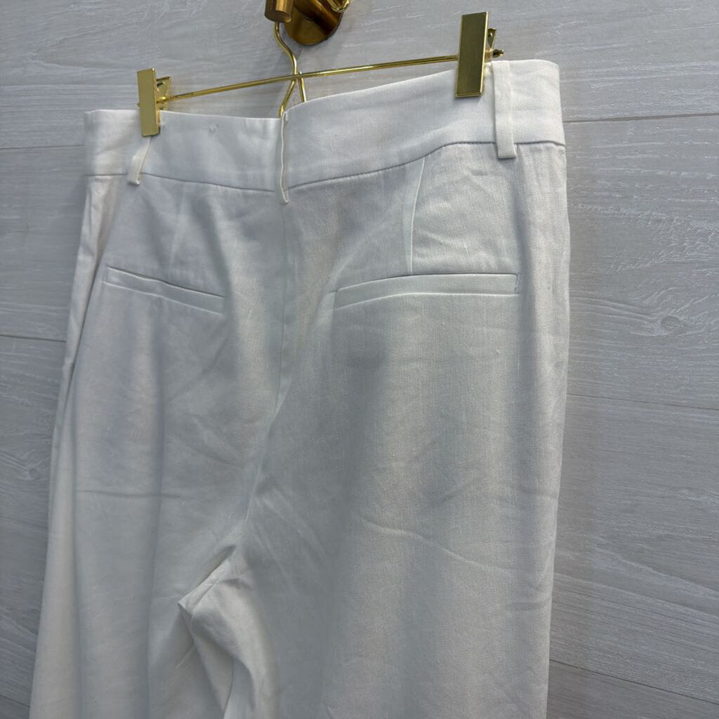 Loft White Wide Leg Peyton Trouser Pants 6