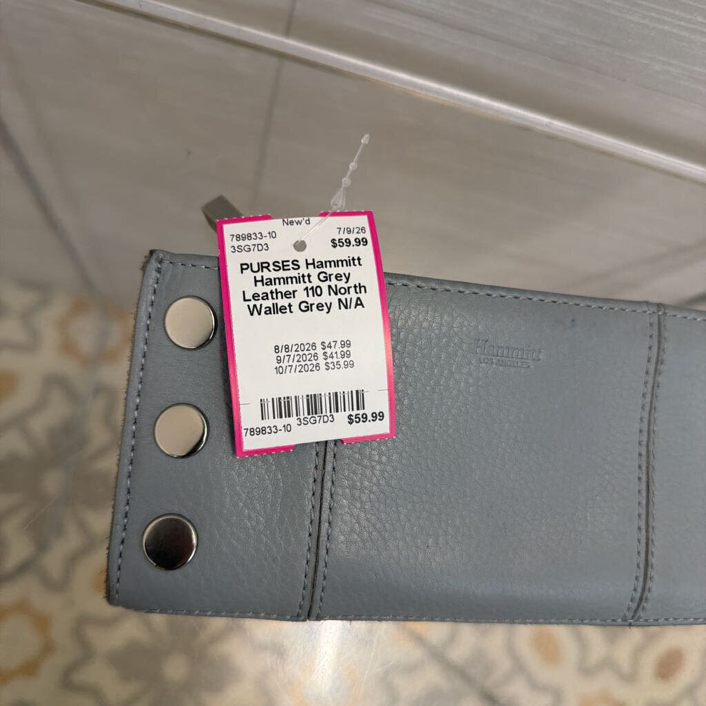 Hammitt Grey Leather 110 North Wallet
