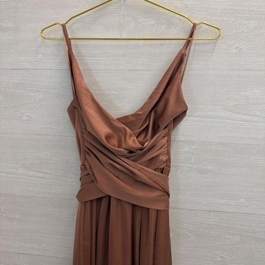 Showpo Dusty Rose Silky Maxi Dress 4