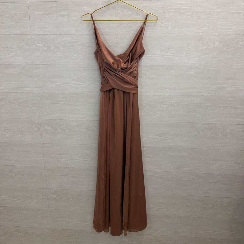 Showpo Dusty Rose Silky Maxi Dress 4