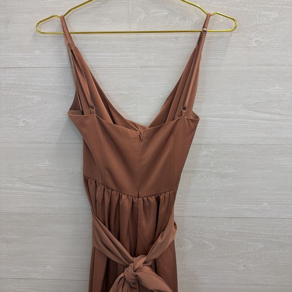 Showpo Dusty Rose Silky Maxi Dress 4
