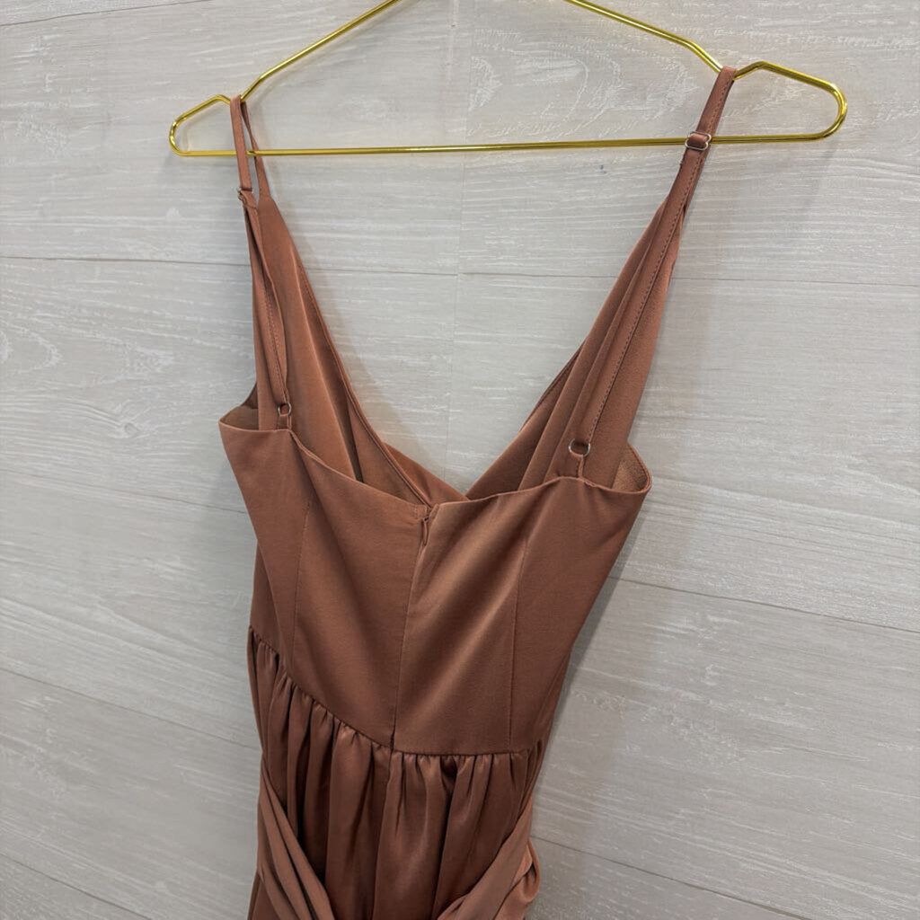 Showpo Dusty Rose Silky Maxi Dress 4