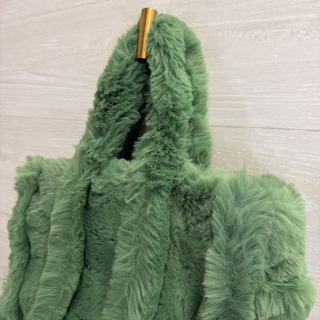 Herald Green Soft Fuzzy Faux Fur Purse