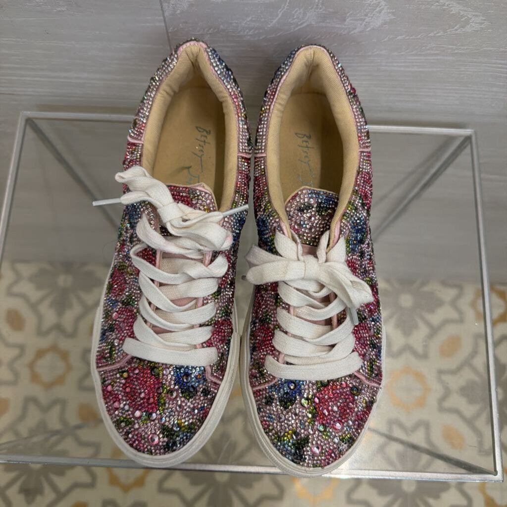 Betsey Johnson Sidny Rhinestone Sneakers 6