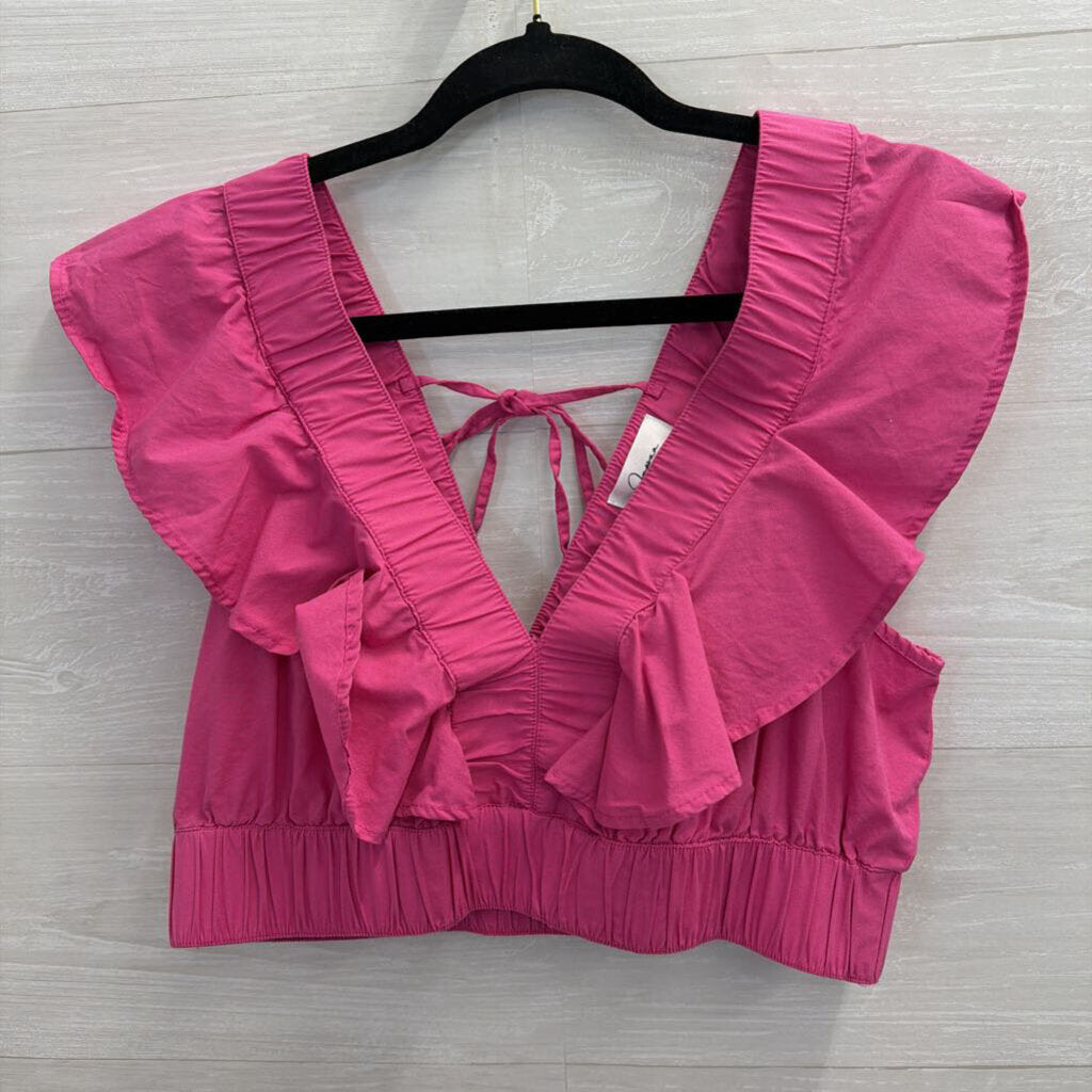 Japna Pink Cropped Top/ Maxi Skirt Set Large