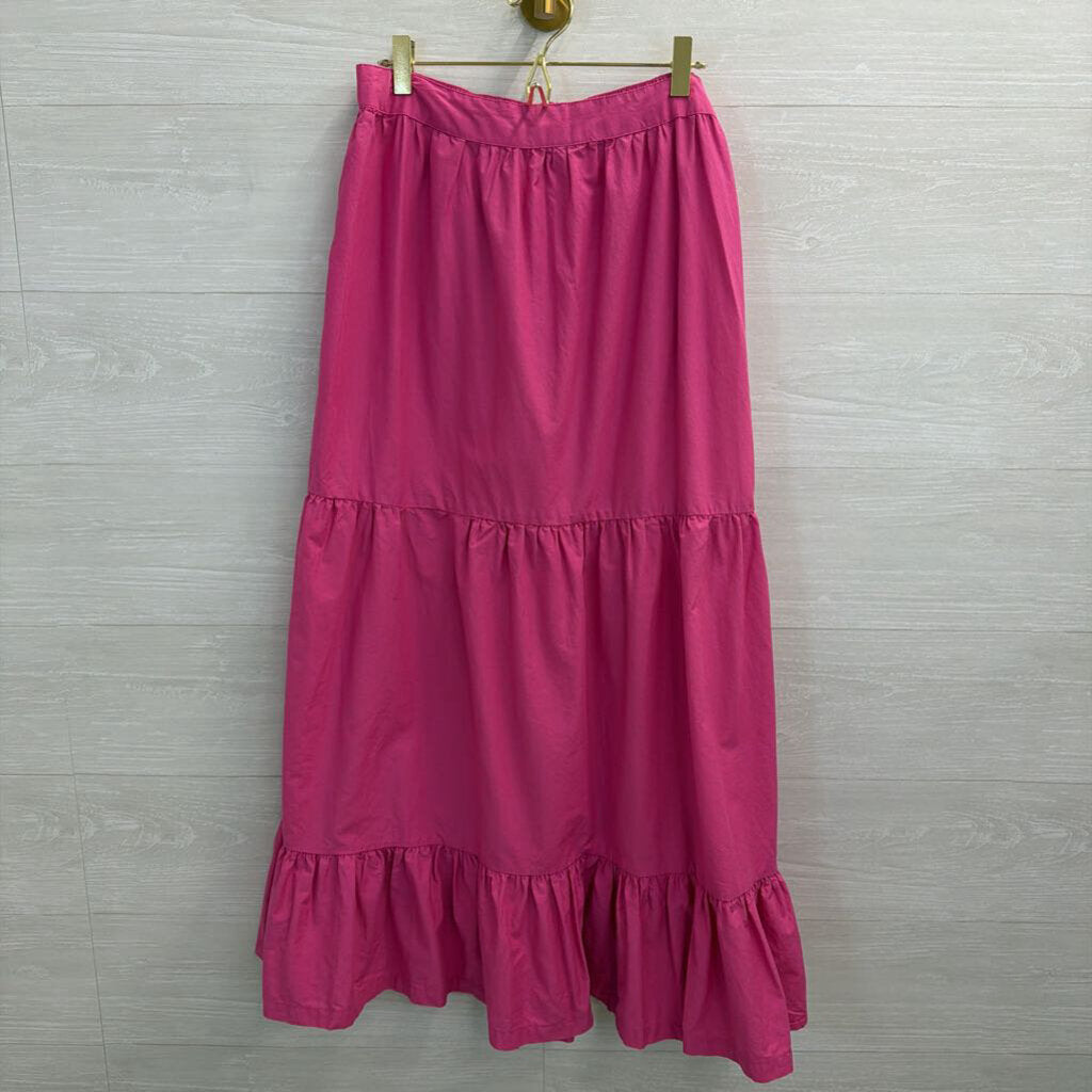 Japna Pink Cropped Top/ Maxi Skirt Set Large