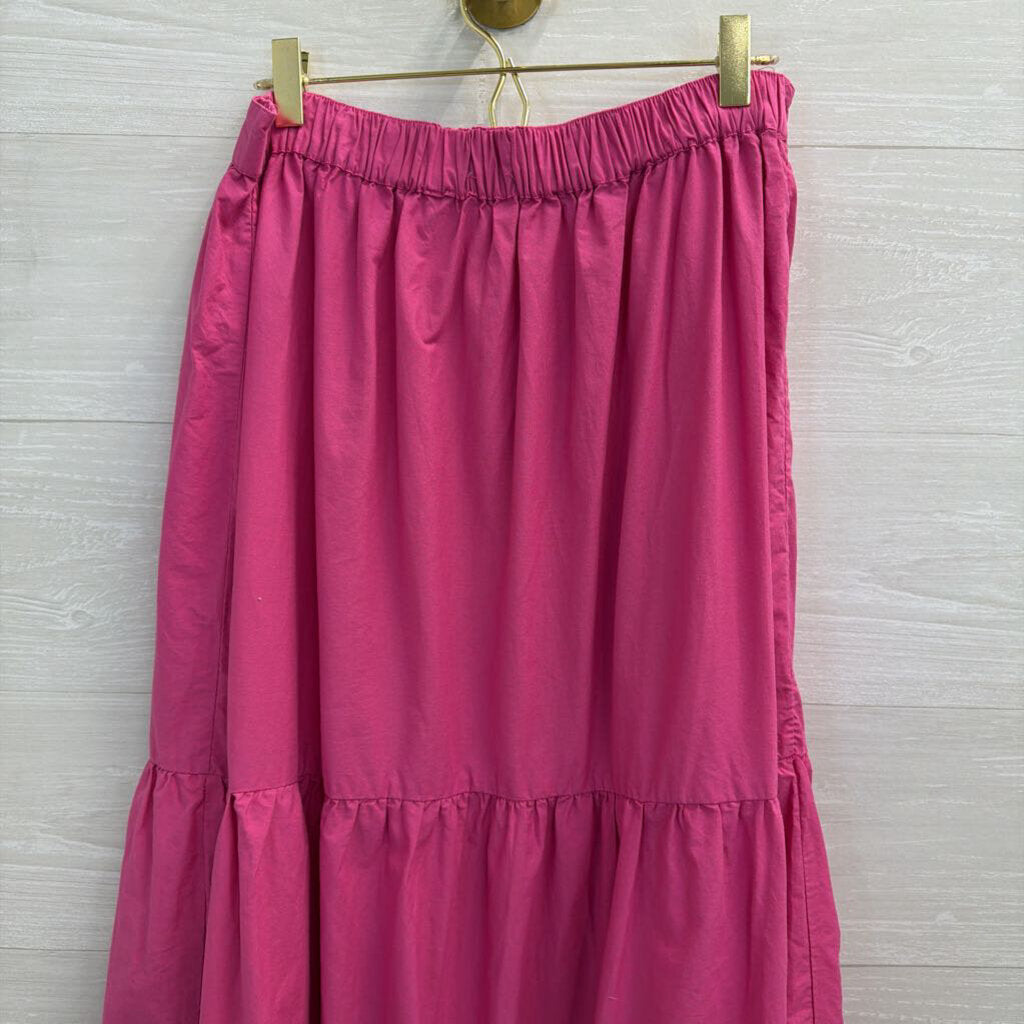 Japna Pink Cropped Top/ Maxi Skirt Set Large