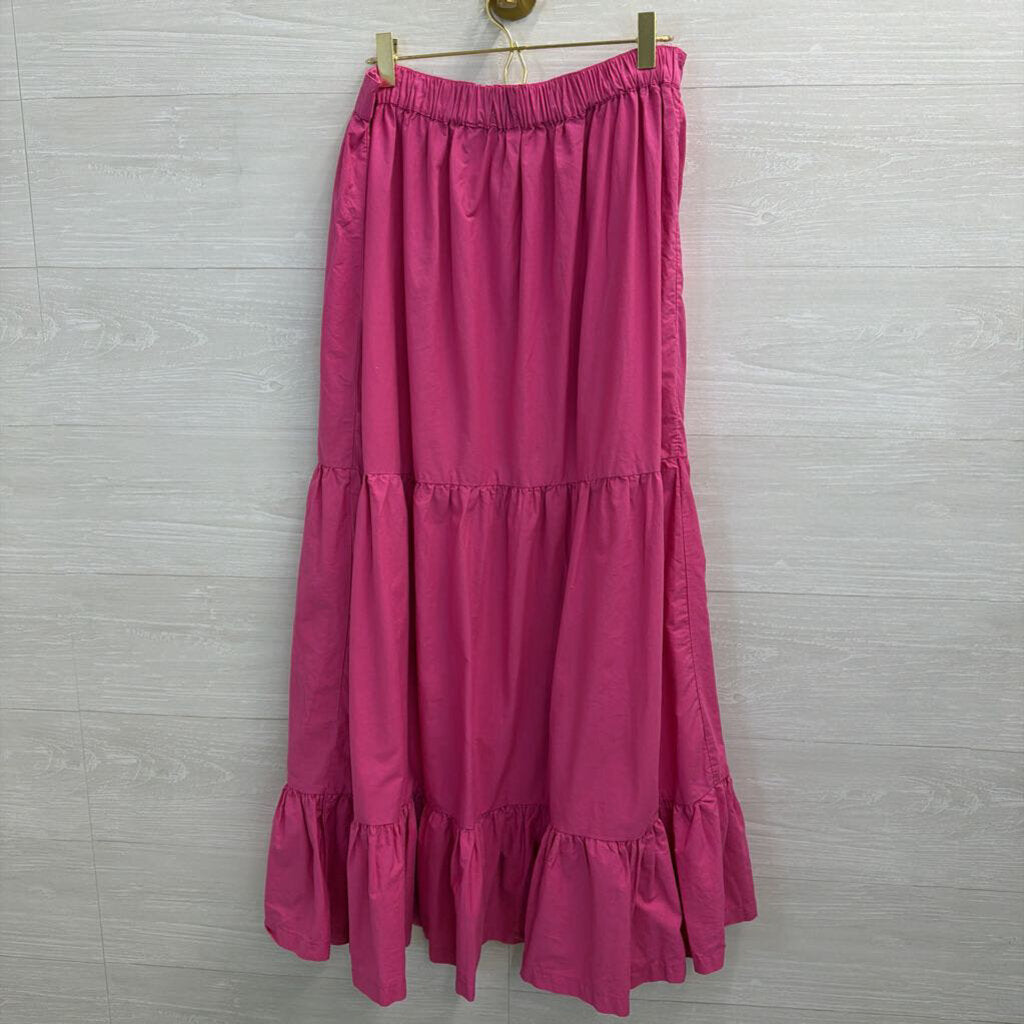 Japna Pink Cropped Top/ Maxi Skirt Set Large