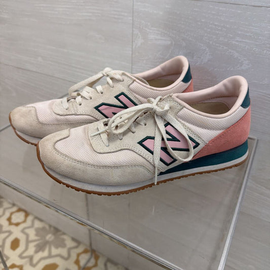 New Balance White/ Pink/ Green 620 Sneakers 8