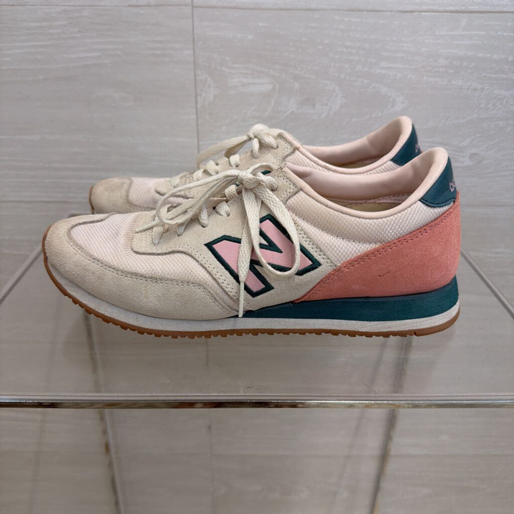 New Balance White/ Pink/ Green 620 Sneakers 8