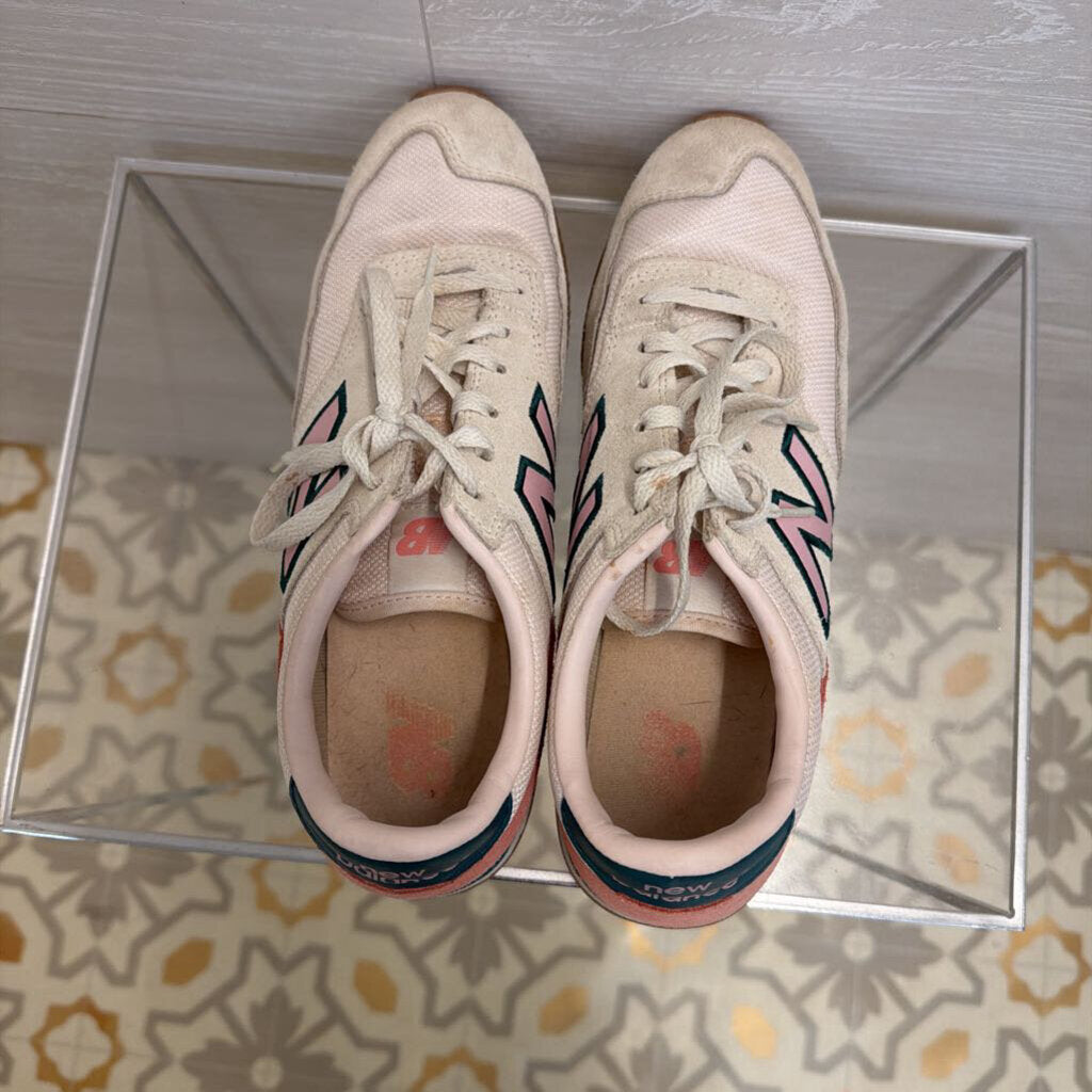 New Balance White/ Pink/ Green 620 Sneakers 8