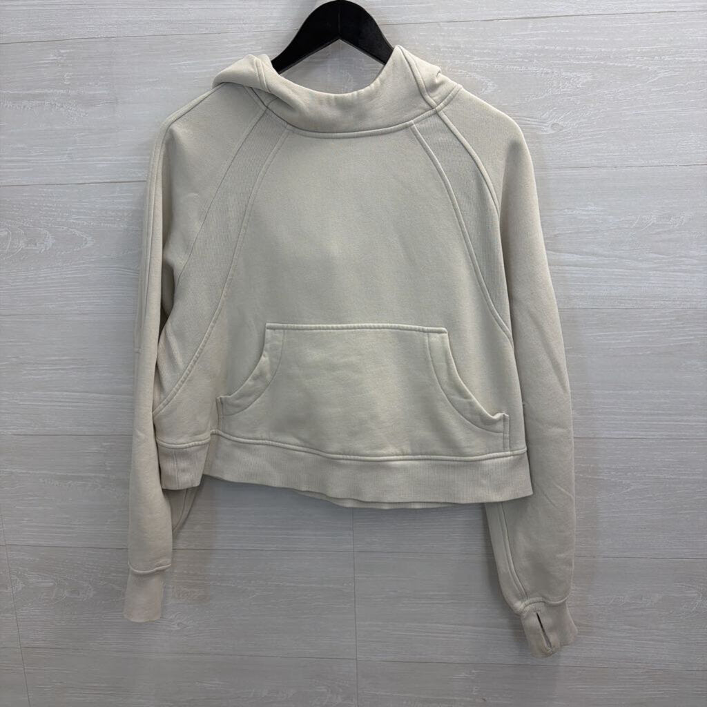 Lululemon Beige Scuba Cropped Hoodie Medium/ Large