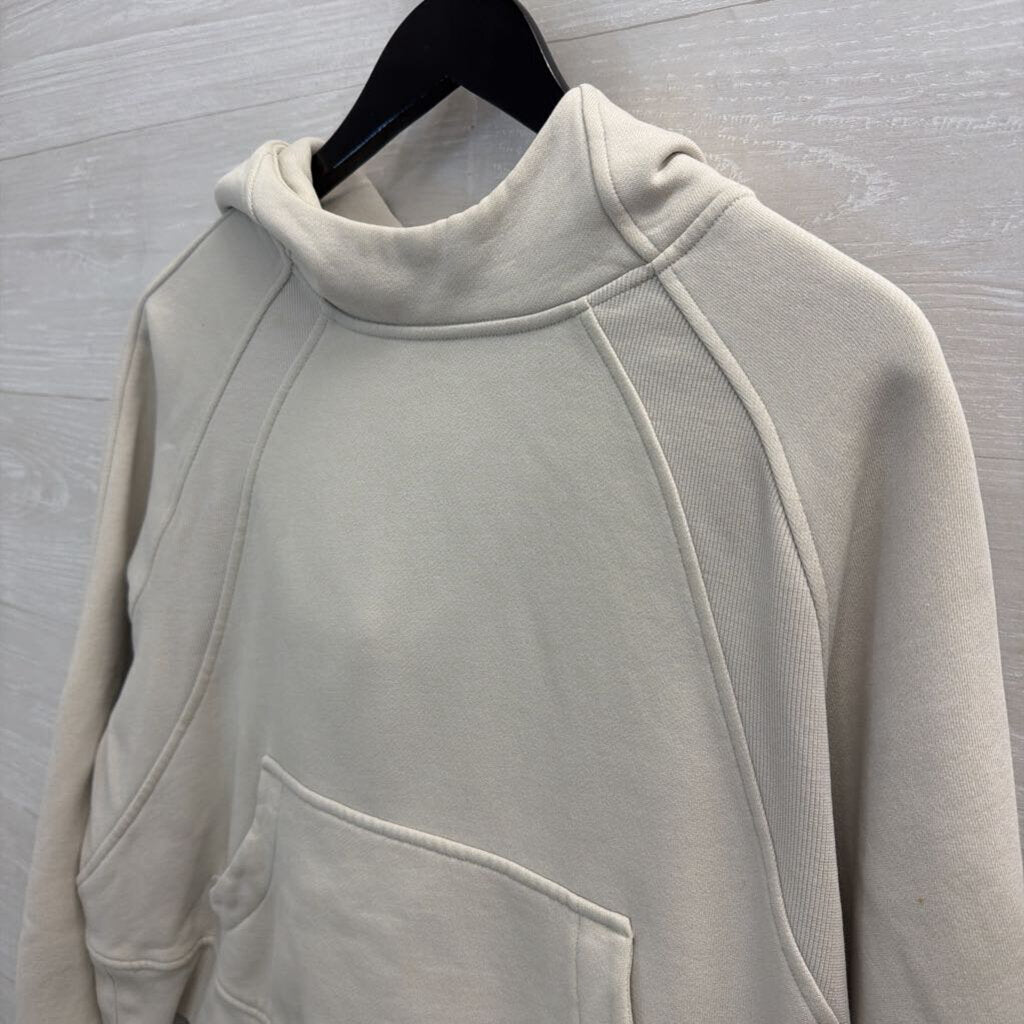 Lululemon Beige Scuba Cropped Hoodie Medium/ Large