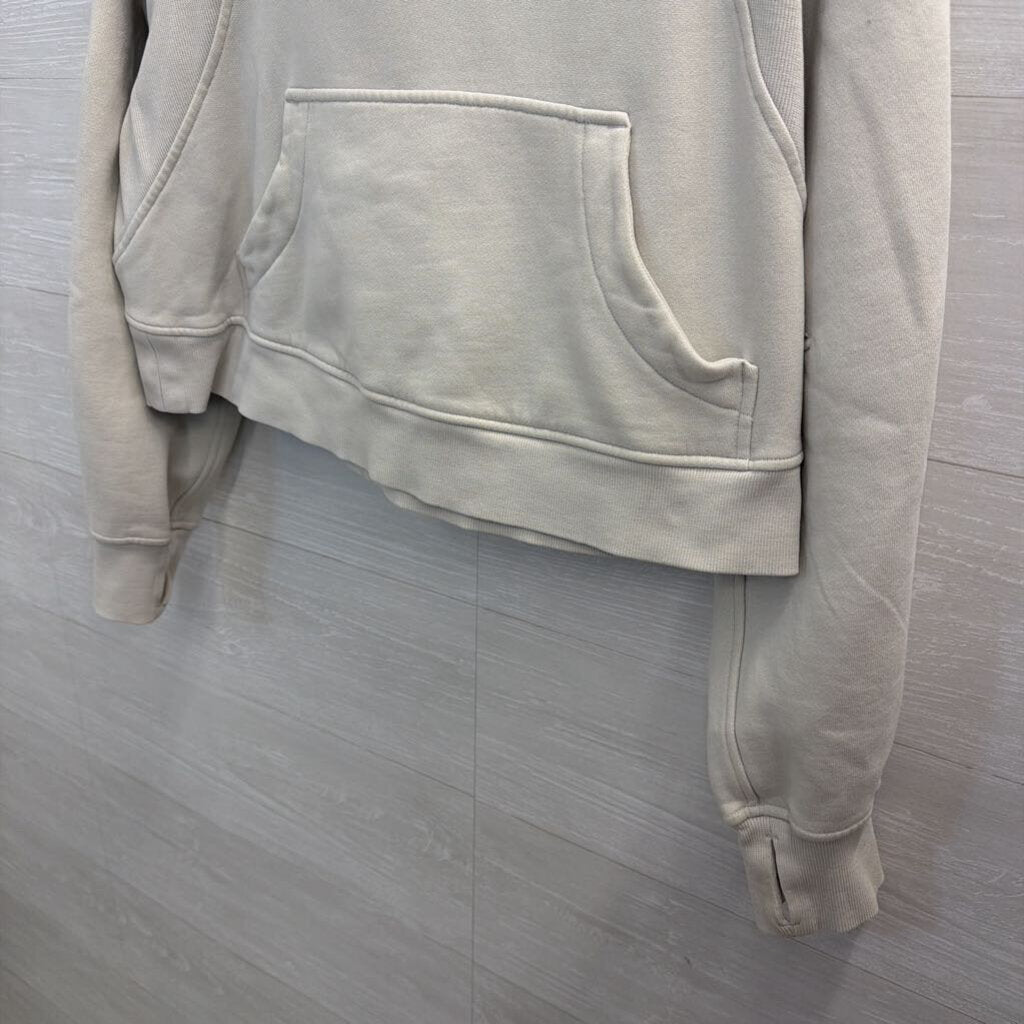 Lululemon Beige Scuba Cropped Hoodie Medium/ Large