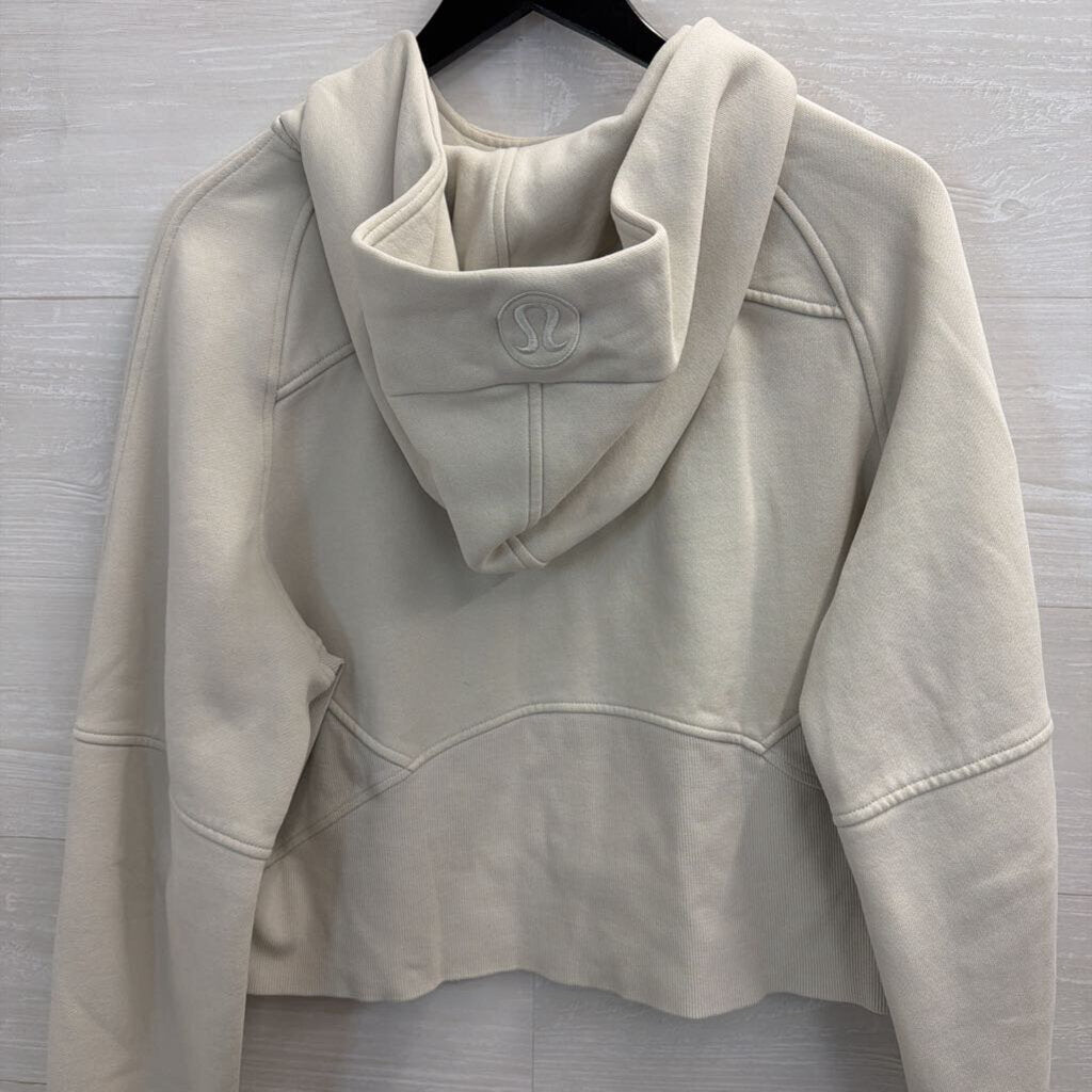 Lululemon Beige Scuba Cropped Hoodie Medium/ Large
